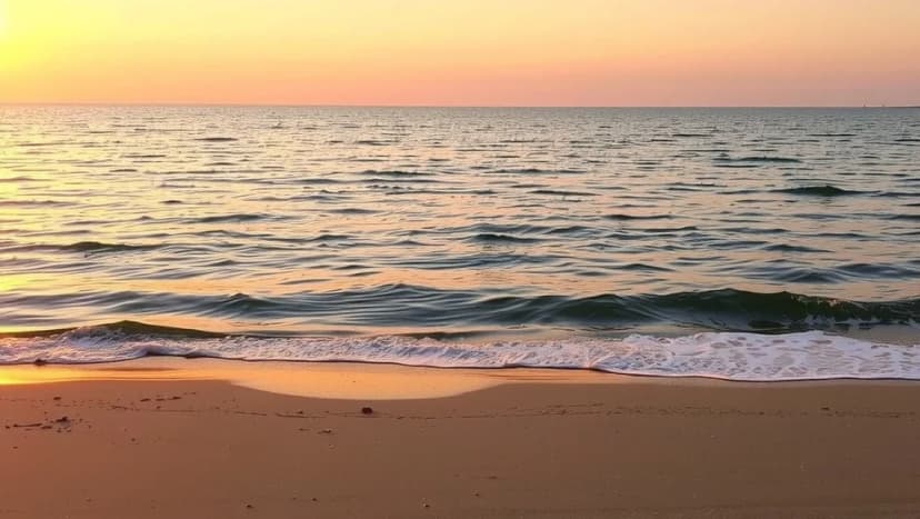 Gläns över sjö och strand text