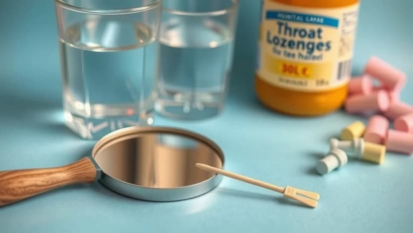 Ont i halsen ena sidan utan feber